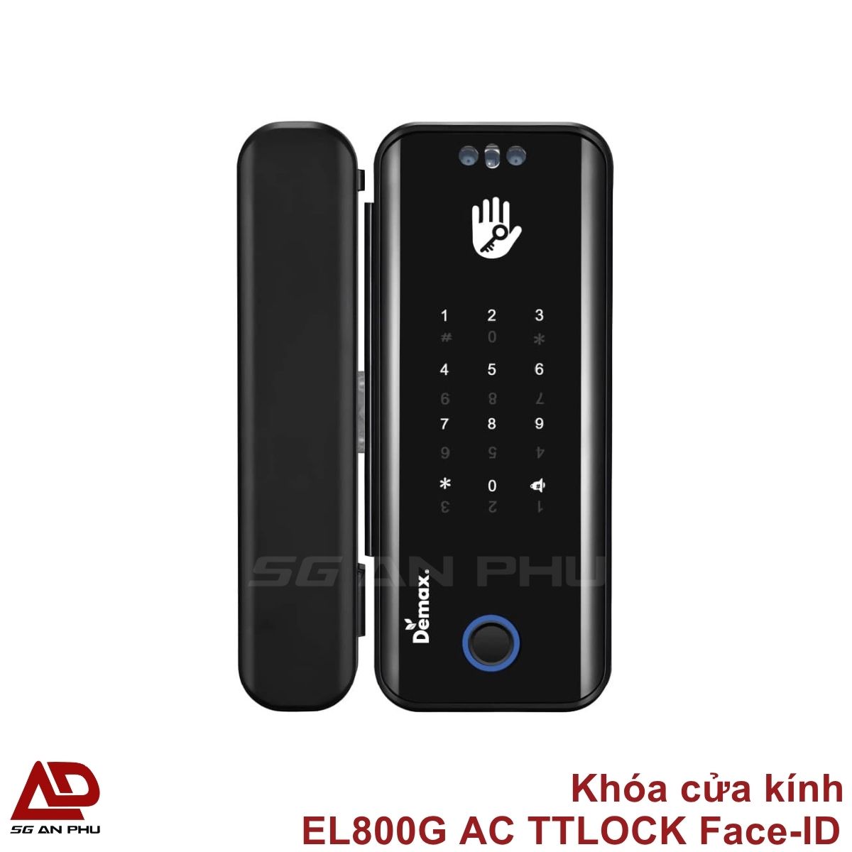 Frame (89) Khóa cửa kính EL800G BL TTLOCK Face-ID chính hãng Demax