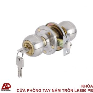 KHÓA CỬA PHÒNG TAY NẮM TRÒN LK800 PB