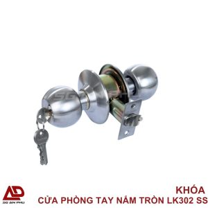 KHÓA CỬA PHÒNG TAY NẮM TRÒN LK302 SS chính hãng cao cấp