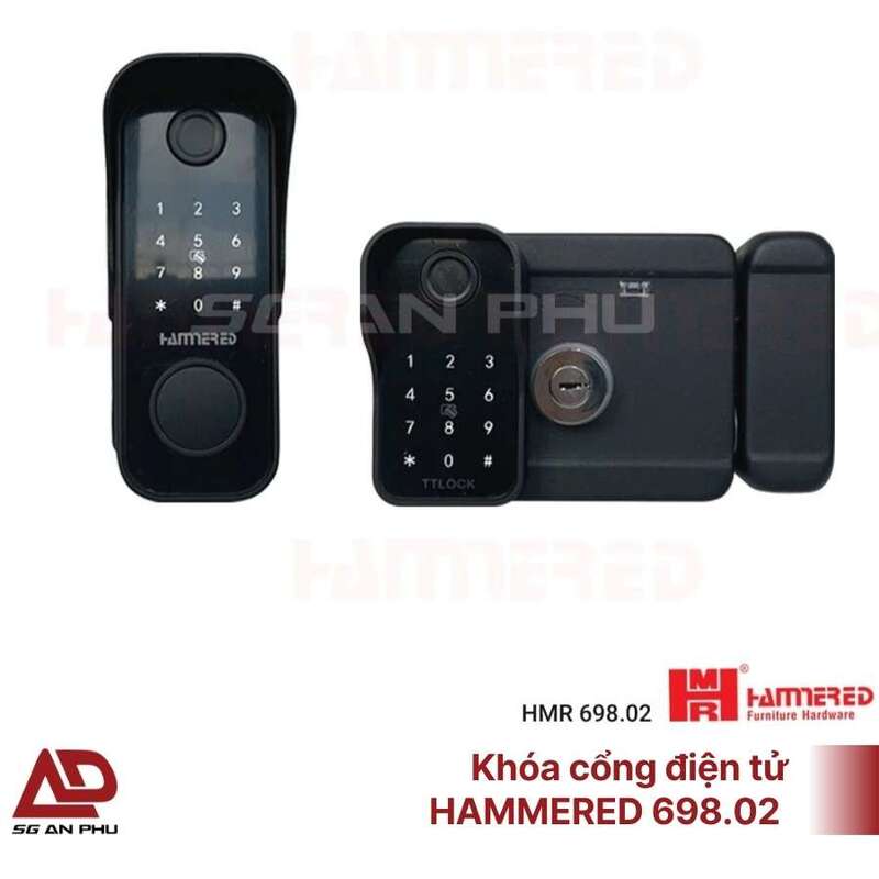 Khóa cổng điện tử HAMMERED 698.02 - Thiết kế nhỏ gọn, phù hợp đố cửa nhỏ