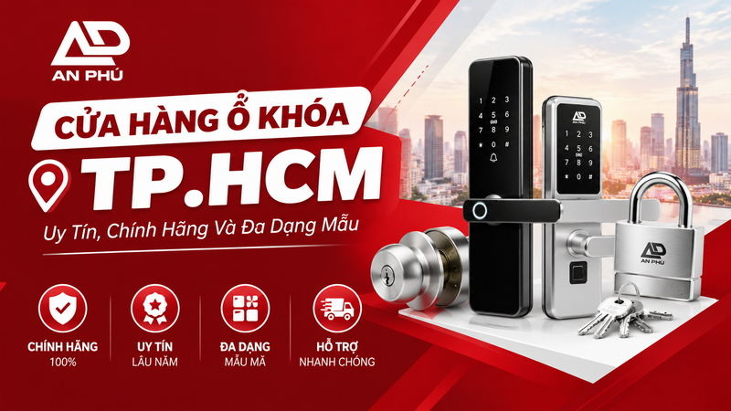 Cửa hàng ổ khóa TP.HCM - Các dòng ổ khoá phổ biến được cung cấp tại Khóa cửa An Phú